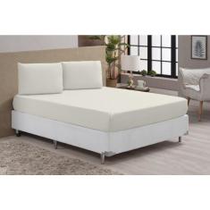 Jogo de Lençol Cama Queen Box 3 Peças Liso -  Solteiro / Casal / Queen