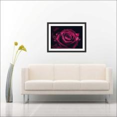 Quadro Decorativo Flores Rosa Salas Decorações Com Moldura - Vital Qua