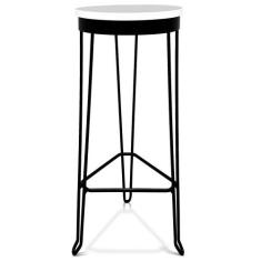 Banqueta Alta Banco Guatemala Estilo Industrial - Preto/Branco - Genus