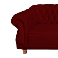 Sofá Chesterfield Elisabeth 2M - Suede Bordo / sala de estar, recepção