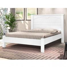 Cama Casal Lion J&a Móveis Branco
