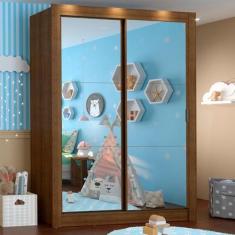 Guarda-roupa Infantil Madesa Bento 2 Portas De Correr De Espelho 2 Gav