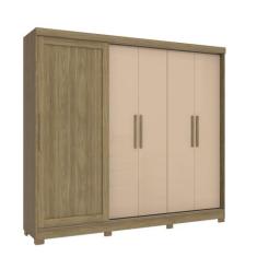 Guarda Roupa Casal 245cm 5 portas 4 gavetas com pés CB03N564 Kappesber