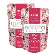 Sabonete Líquido Fiorucci Flor de Cerejeira Refil 440ml  Kit com duas unidades