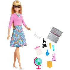 Boneca Barbie Teacher Pre-Kindergarten com 3 acessórios