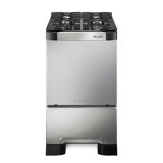 Fogão 4 Bocas Mueller Decorato Vetro Inox Bivolt com Mesa de Vidro