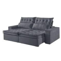 Sofá 4 Lugares Retrátil e Reclinável Martins M-118 Veludo - Martins Es