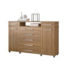 Cômoda 7 Gavetas 2 Portas com Rodízios London Demóbile, Amendola Touch