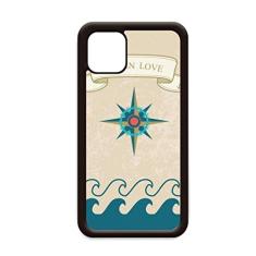 Capa Ocean Love Sea Sailing Bússola padrão para iPhone 12 Pro Max para Apple Mini Mobile Case Shell