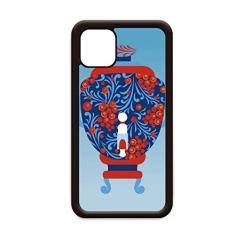 Capa padrão de vaso com símbolo nacional da Rússia para iPhone 12 Pro Max para Apple Mini Mobile Case