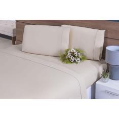 Jogo Lençol 4 Peças Cama Viúva 1,98mx1,08mx30cm 100% Algodão 200 Fios Ponto Palito Palha