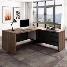 Mesa Tamburato Chefia - Nogal/Preto 6221