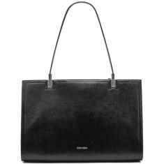 Calvin Klein Bolsa Verne com compartimento triplo, Preto/branco/cinza, One Size