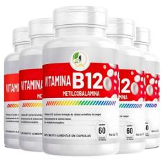 KIT C/5 Vitamina B12 Metilcobalamina 60 cápsulas - Fits Life