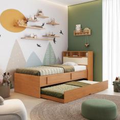 Cama Infantil com Cama Auxiliar Ravena Conquista Móveis