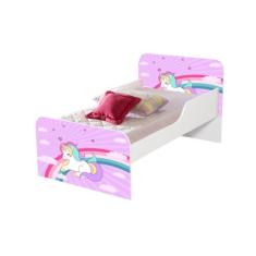 Cama MDF quarto Infantil decoração Meninas com Colchão - casa móveis, 