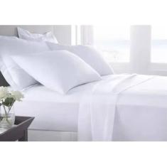 Jogo Lençol Casal Padrão Percal 180 Fios 100% Algodão Branco