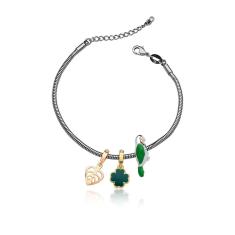 Pulseira Natureza Revestida Em Ródio