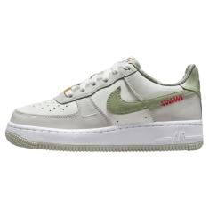 Nike Tênis infantil Air Force 1 "Year of the Snake" - (HV6000 131), Vela/branco/osso claro/oliva aura, 18