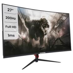 Monitor Concórdia Gamer Curvo 27" CZ270F, 200hz, Led Full HD, 1ms, HDMI, DP, DVI, sRGB 99% Freesync Premium