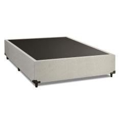 Cama Box Casal 1,38m com 38cm de Altura Prince Branco Linho, Branco