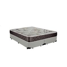 Cama Box Queen Colchão Aylla Espuma D33 Acolchões + Box Sintético 64x158x198