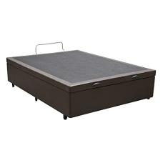 Cama Box Baú Viúvao Sintético Marrom Com 128cm de Largura