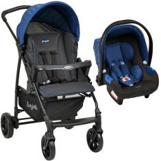 Carrinho de Bebe Para Passeio Até 15Kg Travel System Ecco Burigotto Azul