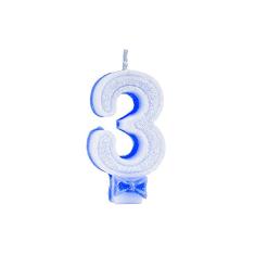 Regina Vela Super C/ Glitter, N 3, Azul