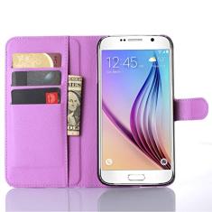 Capa carteira para Samsung Galaxy S7 Plus, carteira flip de couro PU premium com compartimento para cartão, suporte e fecho magnético [capa interior à prova de choque de TPU] Compatível com Samsung