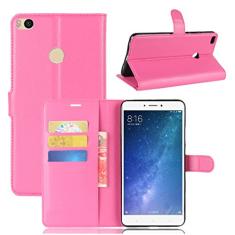 XIAOMI Capa para Mi MAX2, carteira flip de couro PU premium com compartimento para cartão, suporte e fecho magnético [capa interior à prova de choque de TPU] Compatível com XIAOMI Mi MAX2