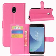 Capa carteira para Samsung Galaxy J5 2017, capa carteira flip de couro PU premium com compartimento para cartão, suporte e fecho magnético [capa interior à prova de choque de TPU] compatível com