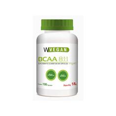 W Vegan BCAA Vegan 100 Cápsulas, Sem cor