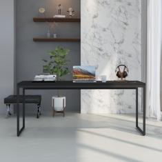 Escrivaninha Diretor Estilo Industrial 180cm Dynamica Yescasa Preto Onix