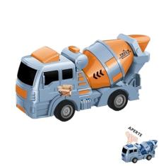 Brinquedo Pedagógico Carrinho Caminhão Aperte e Ande a Fricção (Laranja)