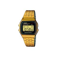 Relógio Unissex Digital Casio A159WGEA-1DF - Preto/Dourado