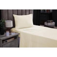 Jogo de Lençol SOLTEIRO 3 peças 100% Algodão Cama Box com Lençol de Ci