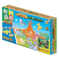 Jogos 3 Em 1 Dinossauros- Dominó, Quebra Cabeça Jogo Memória