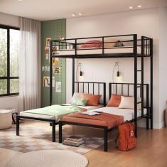 Treliche de Solteiro em Ferro Max Preto