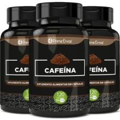 Kit 3 Cafeína 500mg 120 cápsulas Prime Ervas