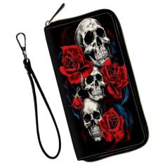 Mxfdegf Carteira de pulso para mulheres, adolescentes e meninas, porta-cartão de crédito com bloqueio de RFID, com pulseira removível, carteira de couro para telefone clutch bolsa de viagem feminina