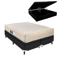 Cama King Baú Preta Arezzo Molas Ensacadas Portobel
