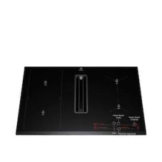 Cooktop de Indução 4 Bocas Electrolux 2 em 1 com Coifa Integrada Expert IE8CH, 9 Níveis de Potência, Display Digital e Painel Full Touch - 220V