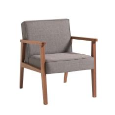 Poltrona Júlia Natural e Cinza