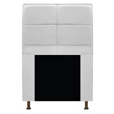 Cabeceira Munique 90 cm Solteiro Suede Branco AM Decor