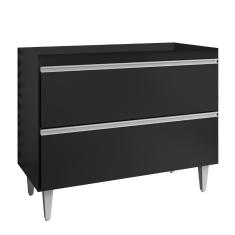 Balcão De Cozinha Para Pia 100cm Sem Tampo Julia M24 Preto - Mpozenato