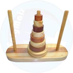 Brinquedo Educativo Infantil Torre De Hanói Em Madeira