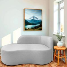 Divã Recamier Orgânico Tokyo 180cm Lado Esquerdo Linho - Amarena Móvei