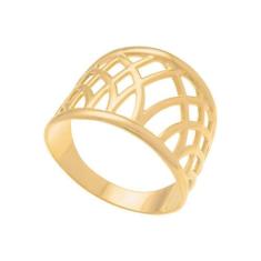 Anel Rommanel Banhado Ouro Aro Com Losangos Vazados 512127, 18