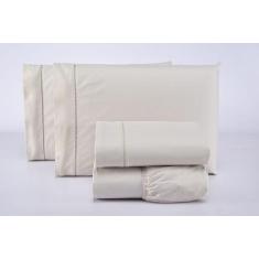 Lençol Queen 400 Fios 3 Peças Toque 100% Macio com Fronhas - Charme do